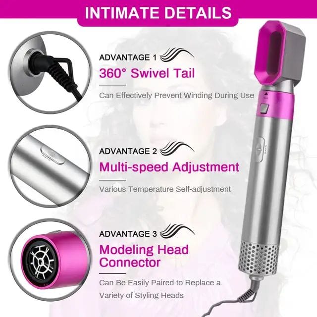 Personal Hair stylist - Hot Air Brush for 5 in 1 Hot Air Styler