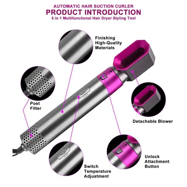 Personal Hair stylist - Hot Air Brush for 5 in 1 Hot Air Styler